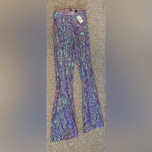 Glitzy Night Out Sequin Flare Pants - Never Worn with Tags